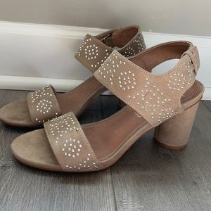 Anthropologie Vanessa Wu Studded Heeled Sandals
